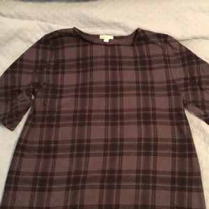 Gap maternity black plaid t-shirt dress